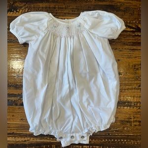 Hand embroidered white baby bubble